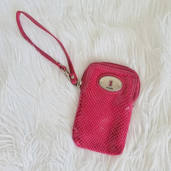 Fossil Fuchsia Wristlet Wallet - Picture 1 of 7